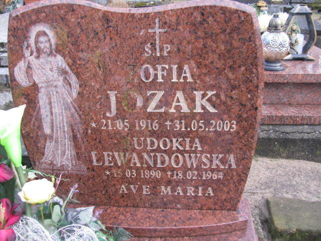 Zofia Józak 1916 Gmina Nowa Sól / Kiełcz - Grobonet - Wyszukiwarka osób pochowanych